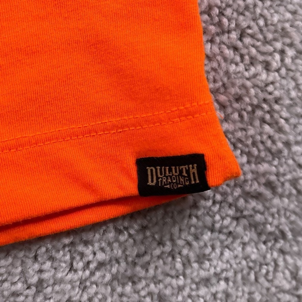 Duluth Shirt Mens Large Orange Dry On The Fly Relaxed Fit Performance Crewneck - Picture 4 of 11